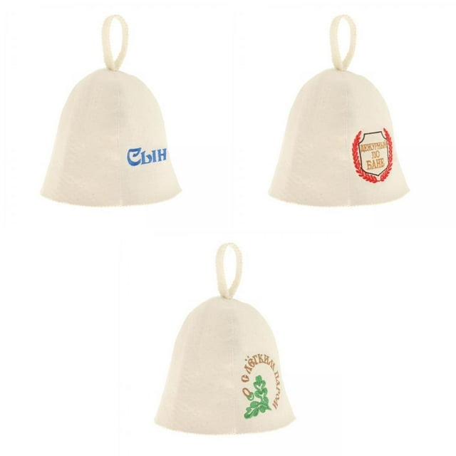 3x Hat Russian Caps hut na Fieltro Mujer Hombre Macarena Gorro Sauna de fieltro de lana