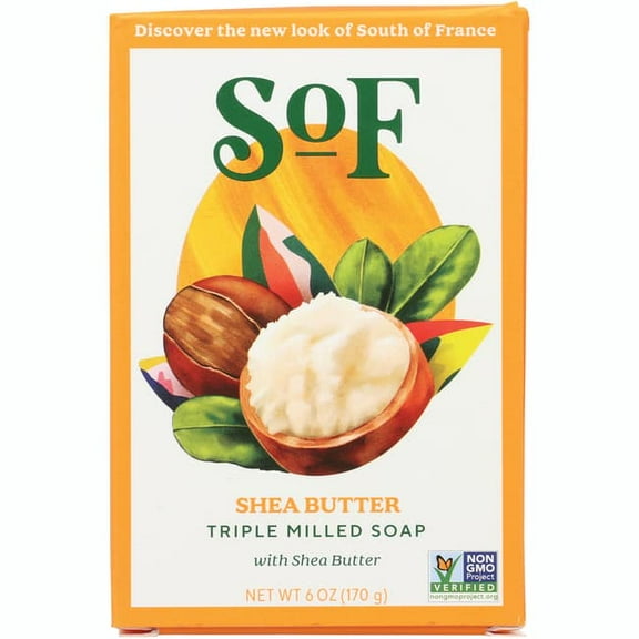 South of France French Milled Oval Soap - Shea Butter 6 oz Bar(S).