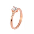 thumbnail image 7 of Love Heart Silver/Gold/Rose Gold CZ Band 925 Silver Womens Wedding Ring Sz 4-9.5, 7 of 7