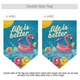 Large Pool Triangle Wobogo Flamingo Pool Triangle Garden Flag 28x40 in Large Yard Flag ...