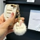 thumbnail image 3 of Llavero blanco - colgante de conejito tierno, bolso de llavero, juguetes de peluche, decoración de llaves de coche, colgante inflable, 3 of 6