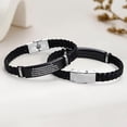 thumbnail image 2 of VNOX Leather Bracelet Sobriety Gifts for Men : Inspirational Quote/Bible Verse Engraved Braided Black Mens Bracelet for Him, Customized Religious Christian Gift Jewelry for Son/Dad/Boyfriend/Husband, 2 of 7