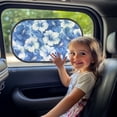 thumbnail image 2 of KUIFORTI 2 Pack Car Window Shades for Baby, Cling Sun Shade Blocker, Glare Shield and UV Rays Protection for Your Child 20.47" x 12.59" Side Window Screens for SUV, Tropical Flower, 2 of 6