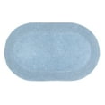 thumbnail image 3 of Home Weavers Double Ruffle Collection 100% Cotton Bathroom Rugs Set, Machine Washable, Extra Soft & Water Absorbent bath Rug, Kitchen Mat, Bath Rug, Bath Floor Mat Non Slip, 24"x40" Rectangle, Blue, 3 of 9