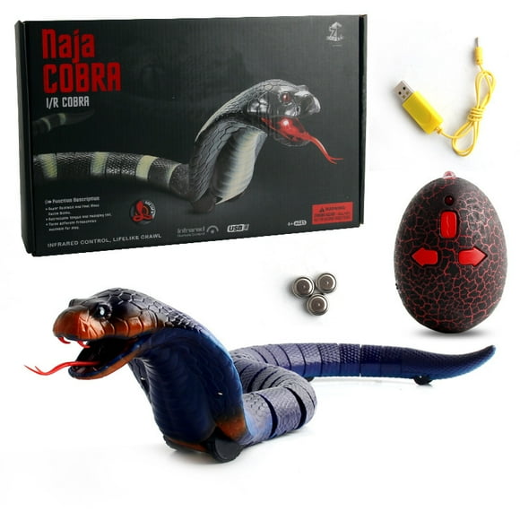 Simulation Snake Infrared RC Remote Control Scary Creepy Reptile Snake Toys robot anti-stress creeper Gift for Adult Child, Cobra