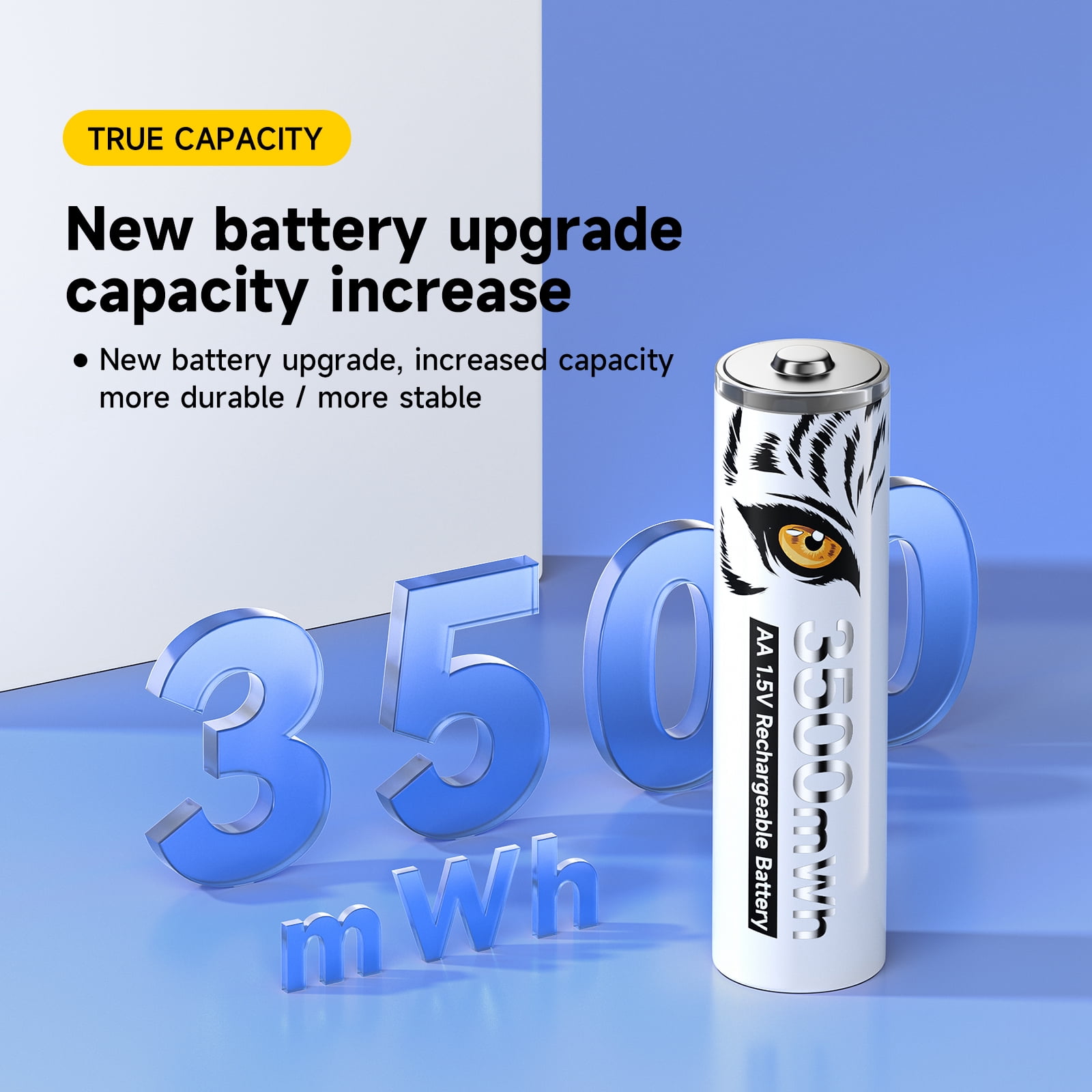 Palogreen AA Rechargeable Battery 16-Pack 1.5V Lithium Double A Batteries 3500mWh with Battery Case fot Solar Light