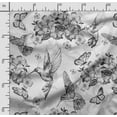 thumbnail image 2 of Soimoi Bird & Flowers Printed Poly Canvas Fabric Decor Sewing Fabric By The Yard 56 Inch WideDecorative Fabric For Curtains Tote bags-Gray1, 2 of 5