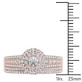 thumbnail image 4 of 1 Carat T.W. Diamond Double Halo 10kt Rose Gold Engagement Ring Set, 4 of 4