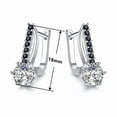 thumbnail image 2 of Creative 925 Silver Hoop Earring Cubic Zircon Women Party Jewelry A Pair, 2 of 5