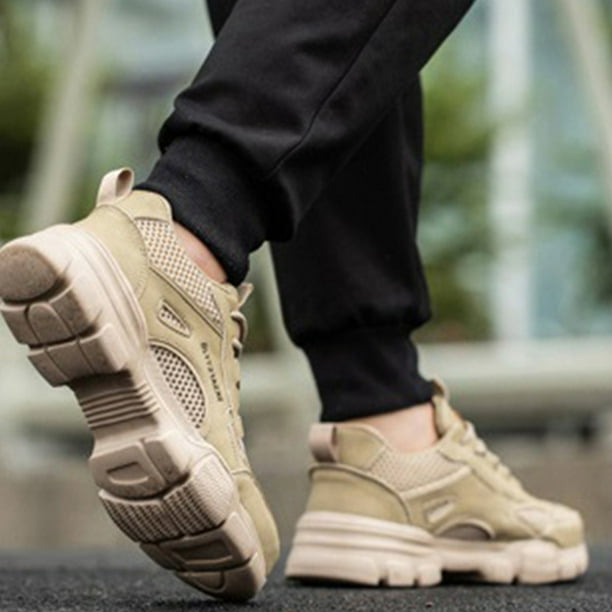 Botas de trabajo antipuñaladas para hombre, cómodas botas con punta de acero, ligeras para actividades al aire libre DQrwqpou Tenis De Mujer Tenis De Hombre