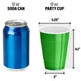 thumbnail image 4 of DecorRack Party Cups 12 fl oz Reusable Disposable Cups (Dark Green, 40), 4 of 7