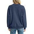thumbnail image 6 of Yrmaups Cozy Long Sleeve Pullover Sweater for Women, Soft Casual Fall Winter Top, Loose Fit Solid Comfy Knitwear for Daily Wear, Navy 2XL, 6 of 6