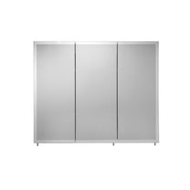 Croydex Texoma Triple Door Tri-View White Steel Medicine Cabinet with Mirror (36X30in)