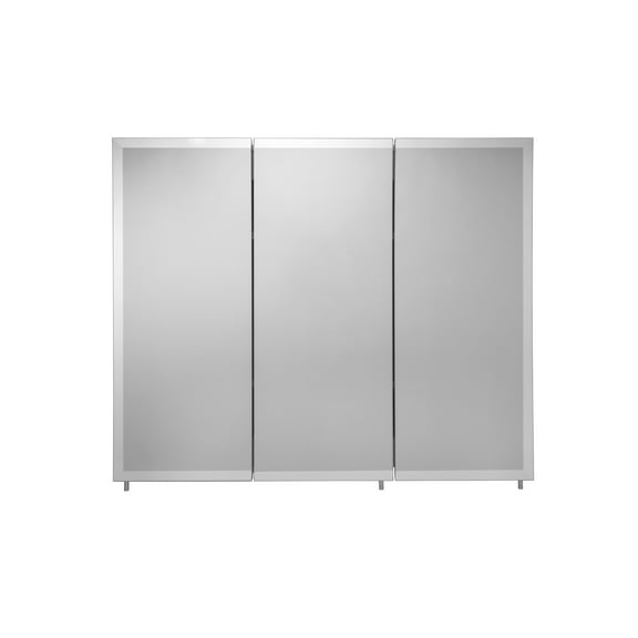 Croydex Texoma Triple Door Tri-View White Steel Medicine Cabinet with Mirror (36X30in)