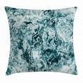 thumbnail image 1 of Marble Throw Pillow Cushion Cover, Abstract Rock Texture Modern Stylized Retro Splashes Antique Dark Design, Decorative Square Accent Pillow Case, 20 X 20 Inches, Jade Green Teal White, by Ambesonne, 1 of 2