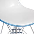 thumbnail image 5 of Home Furniture Cresco Molded 2-Tone Eiffel Side Chair - White Blue, 5 of 7