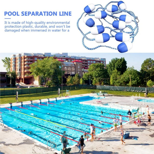 Safety Divider Rope with Hooks Nylon Security Lane Nylon Security Lane Separation Ropes Strong Buoyancy Wear-resistant Buoy Lines Pool Accessories