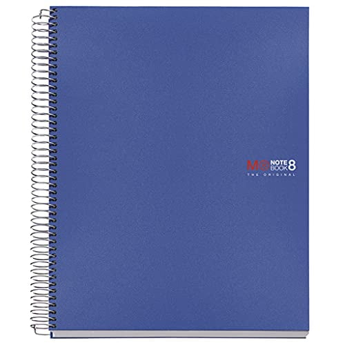 Miquelrius Premium A5 Cahier à Spirale 8 Sujets, Pages Graphiques, Bleu (6 Pouces x 8 Pouces)