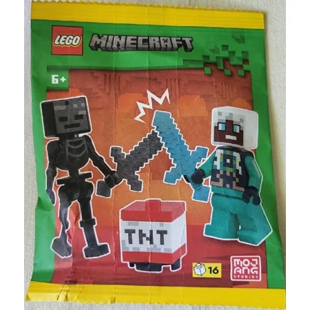 LEGO Minecraft: Wither Skeleton Minifigure with Ender Explorer and TNT - 6+