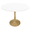 White, variant on LeisureMod Bristol 40" Round Dining Table – Modern MDF Wood Tabletop, Gold Steel Base, Elegant Kitchen & Dining Room Table for Small Spaces, Apartments, and Cafes