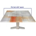 thumbnail image 5 of Oil Paint Elastic Edged Square Tablecloth, Orange White Waterproof Wipe Clean Table Cover, Great for Home Kitchen/Parties/Holiday Dinner, Fit for 36'''' x 36''''Square Table, 5 of 5