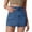 Blue, variant on RUTAYY Women Bodycon Denim Short Mini Skirts High Waist Casual Washed Stretchy Jean Skirts With Pockets Solid Color Casual Travel Skirts