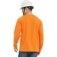 thumbnail image 4 of ProtectX 2-Pack High Visibility Long Sleeve Construction Work T-Shirts, Comfortable Cotton Blend Men's Athletic Shirt, 4 of 4