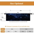 thumbnail image 6 of 52 x 18 Inch Universe Starry Sky Kitchen Valance Curtains Night Blue Galaxy Kids Boys Bedroom Twinkle Star Living Room Rod Pocket Window Drapes Outer Space Print Window Treatments, 6 of 6