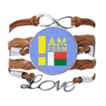 thumbnail image 1 of Pulsera de cuero trenzado Unbranded Soy de Madagascar 17.5 cm – 22.5 cm M, 1 of 3