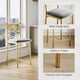 thumbnail image 4 of Set de 2 Kitchen Barstools con Back y Footrest PU Cuero Counter Altura Bar Stools para Kitchen Island Apartment o Counter Bar (Gold), 4 of 7