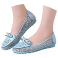 thumbnail image 4 of AUDeals Women's Ballet Flats Rhinestone Lace Slip On Mary Jane Dress Shoes for Wedding Work and Daily Walking, 4 of 8