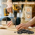 thumbnail image 4 of 14PCS M18 Stainless Steel Washers, M18x34x3mm Flat Washers Metal Crush Washer Metric Sealing Washers Assortment Kit 304 Stainless Steel Gasket Ring for Screws Bolts Automotive, 4 of 6