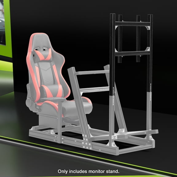 Supllueer Single Screen Monitor TV Stand Adjustable For 4080 Aluminum Profiles Racing Simulator Cockpit Fit Logitech G923 Thrustmaster.Excluding electronic devices
