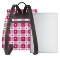 thumbnail image 3 of Disketp Plaid Heart Mochila de Cuero para Mujer, Bolso de Espalda Antirrobo con Estilo para Viaje, Trabajo y Uso Diario, 3 of 4