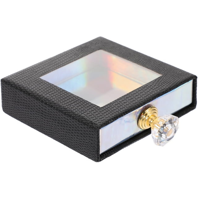 Weiweiguan 1PC Square Eyelash Packaging Box Open Window Drawer Eyelash Box Simple Lash Box
