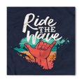 thumbnail image 1 of Saying Bandana, Ride the Wave and Gesture, Unisex Head and Neck Tie, by Ambesonne, 1 of 2