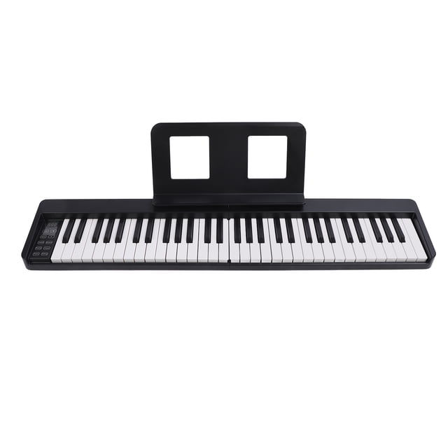 Piano Plegable Portátil De 61 Teclas, Teclado Eléctrico Con Atril, Teclas De Tamaño Completo, Piano Digital Para Principiantes, Adolescentes Y Adultos.