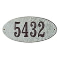 thumbnail image 1 of QualArc ROC-4701-QZ 9 in. Rockport Oval in Quartzite Stone Color Solid Granite Address Plaque, 1 of 1