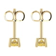 thumbnail image 4 of Clara Pucci 0.5Ct Natural Citrine Princess Cut VVS1 Push Back Stud 18k Solid hypoallergenic Gold Designer Earrings For November, 4 of 7