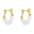 thumbnail image 5 of Pendientes de perlas de plata esterlina S925 Pendientes de lujo ligeros para mujer Pendientes de moda con buen sentido Pendientes a juego, 5 of 5