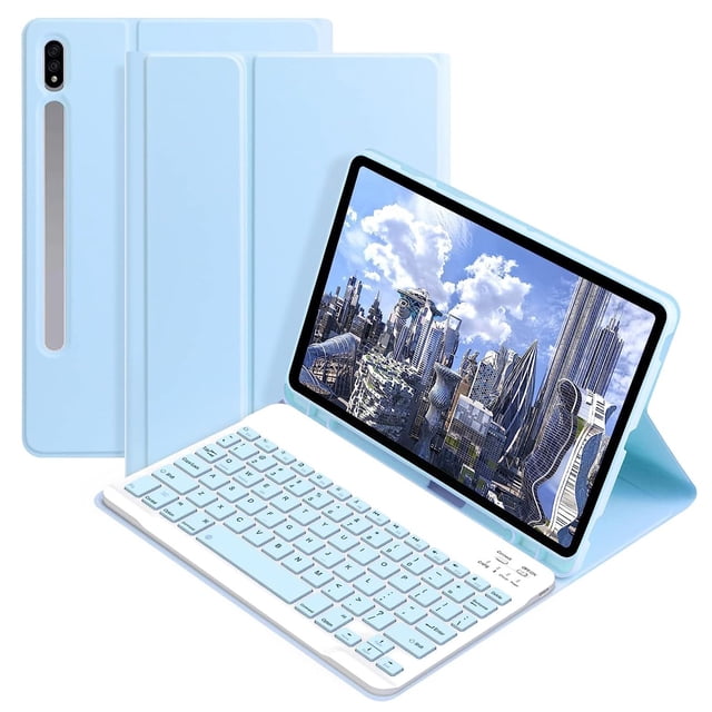 Tab S9 Series Tablet Protective Case + Keyboard ABS Keys 80 Days Standby 60 Hours Working Heat Dissipation Waterproof Slip-resistant Suitable for Office Work Daily Use and Travel