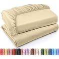 thumbnail image 1 of Drap-housse Grand - Lot de 2 Draps du Dessous - Microfibre Brossée Douce - Poches Profondes, Résistant au Rétrécissement et à la Décoloration - Entretien Facile (Grand, Blanc), 1 of 7