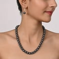 thumbnail image 2 of Ratnavali Jewels Shell Cultured 10mm Pearl Necklace for Women With Hook Earrings, 2 of 5