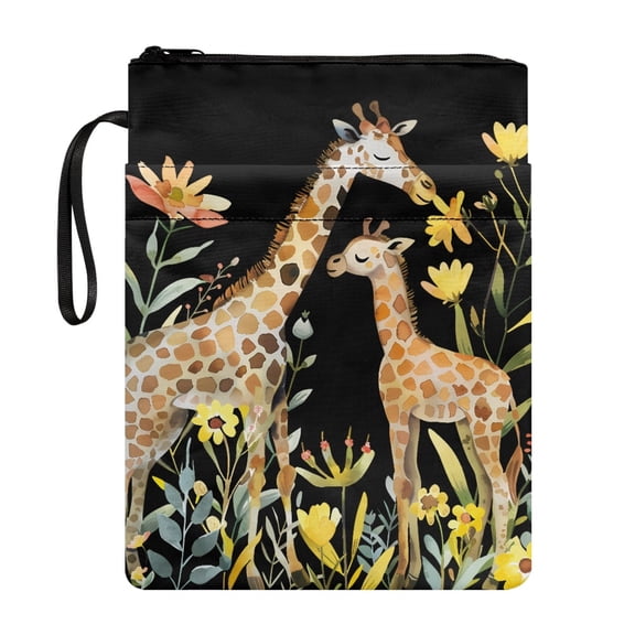 HELLHERO 11.42 x 8.66 Inch Polyester Fabric Book Cover Sleeve Pouch - Book Storage Bag for Hardcover Notebook Bible Journal Textbooks Paperbacks, Paperbacks