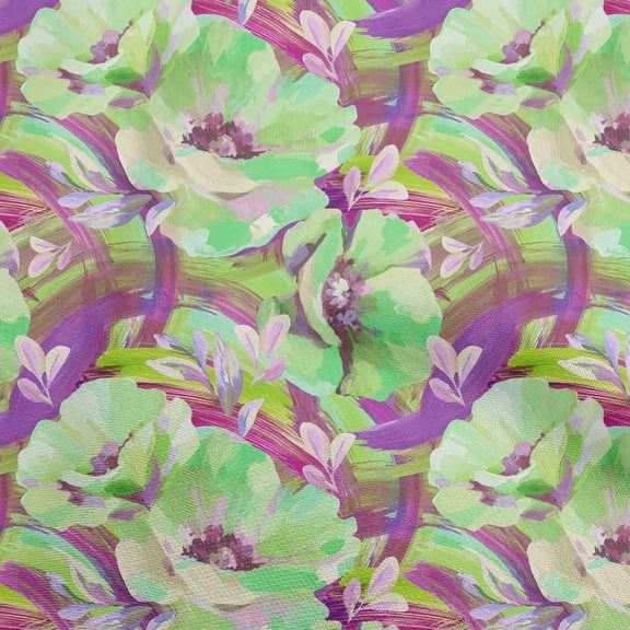 oneOone Polyester Spandex Light Green Fabric Floral & Sewing Fabric By The Yard Printed Diy Clothing Sewing Supplies 56 Inch Wide
