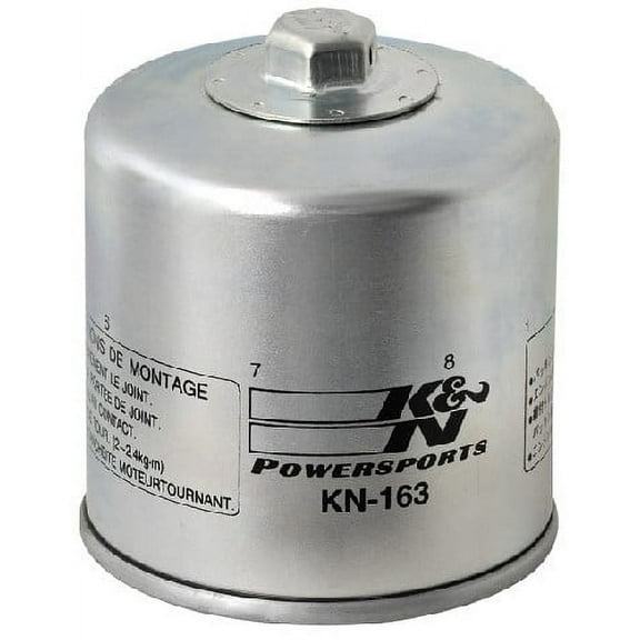 K&N Motorcycle Oil Filter: High Performance, Premium, Designed to be used with Synthetic or Conventional Oils: Fits Select BMW Motorcycles, KN-163