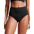 thumbnail image 1 of Bombacha de bikini CRZ YOGA tiro alto con control de abdomen negra M, 1 of 5
