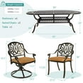 thumbnail image 3 of MEETWARM 9-Piece Outdoor Patio Dining Set, All-Weather Cast Aluminum Patio Conversation Set with 2 Swivel Rocker Chairs, 6 Stationary, 1 Oval Table, 8 Cushions, 2.2" Umbrella Hole, 3 of 7