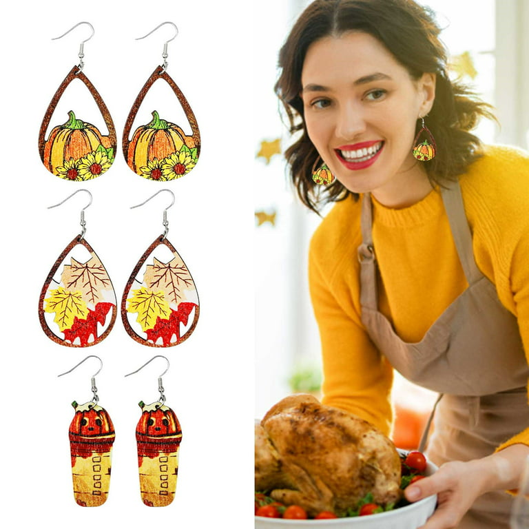 12 Pieces Thanksgiving Faux Leather Sheets Fall Leaves Pumpkin Feathers  Printed Glitter Earring Maki…See more 12 Pieces Thanksgiving Faux Leather