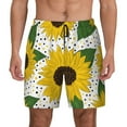thumbnail image 3 of Uemuo Sunflowers Pattern Mens Swim Trunks Quick Dry Board Shorts with Mesh Lining, Stretch Beach Shorts Quick Dry No-Chafing Board Shorts-Small, 3 of 9